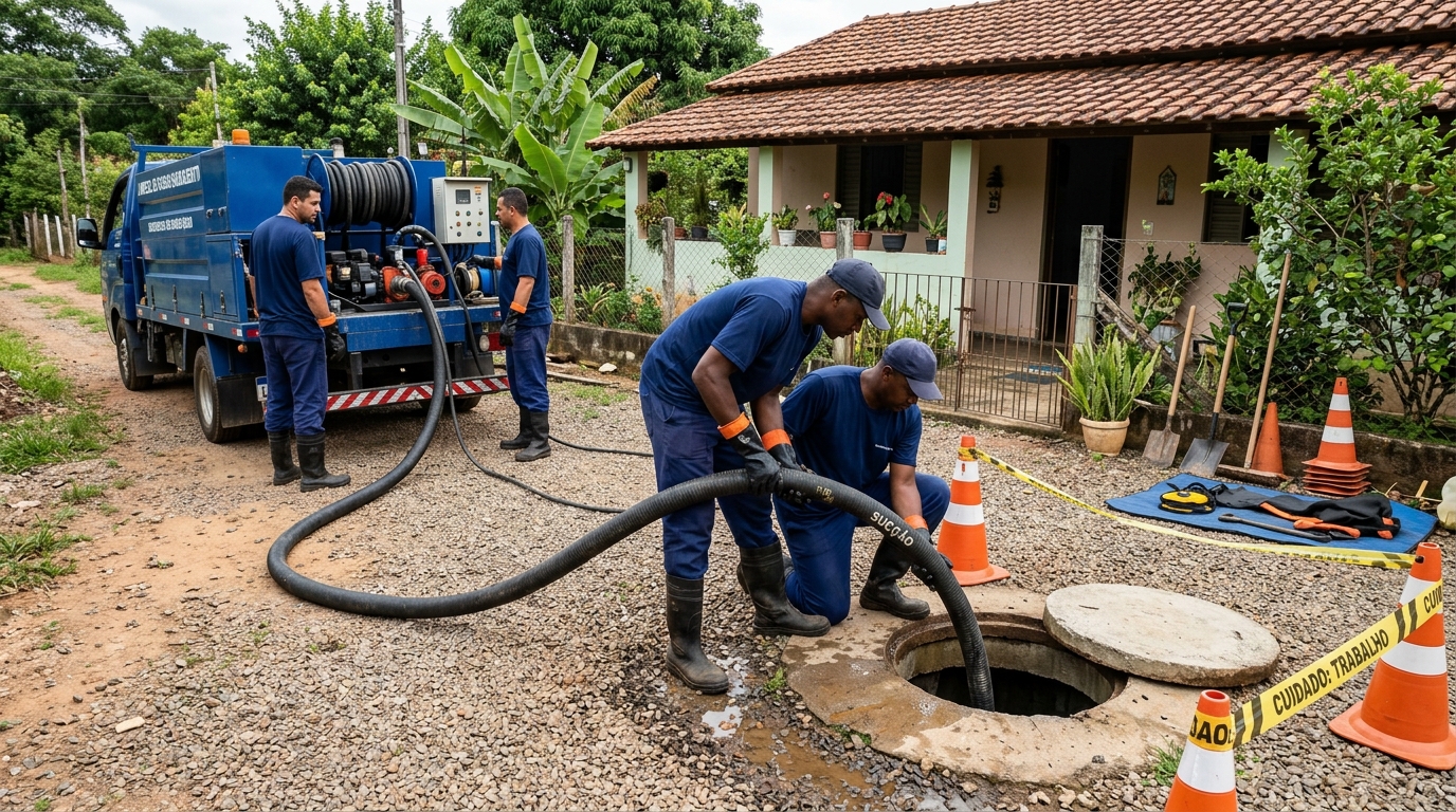 Equipe de desentupimento de fossa em Curitiba-PR